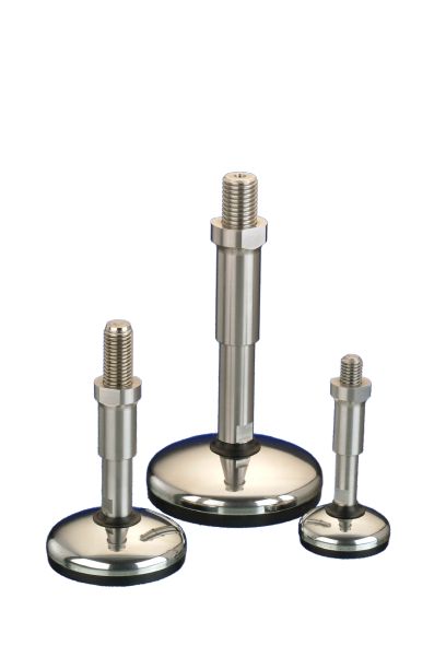 Nu-Tech Engineering M16 75 mm Dia. Adjustable Foot, Stainless Steel, 750 kg Static Load Capacity 3.5 ° Tilt Angle