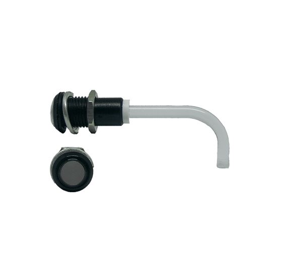 RHD-1100-2000-F9PS67PR Bivar, Panel Mount Right Angle LED Light Pipe, Smoke Round Lens