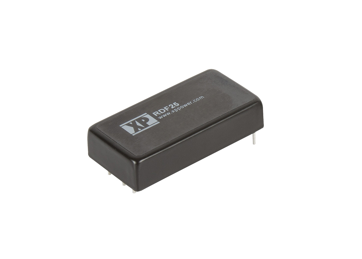 XP Power RDF25 DC-DC Converter, 5V dc/ 5A Output, 16 → 160 V dc Input, 25W, Through Hole, +100°C Max Temp -40°C