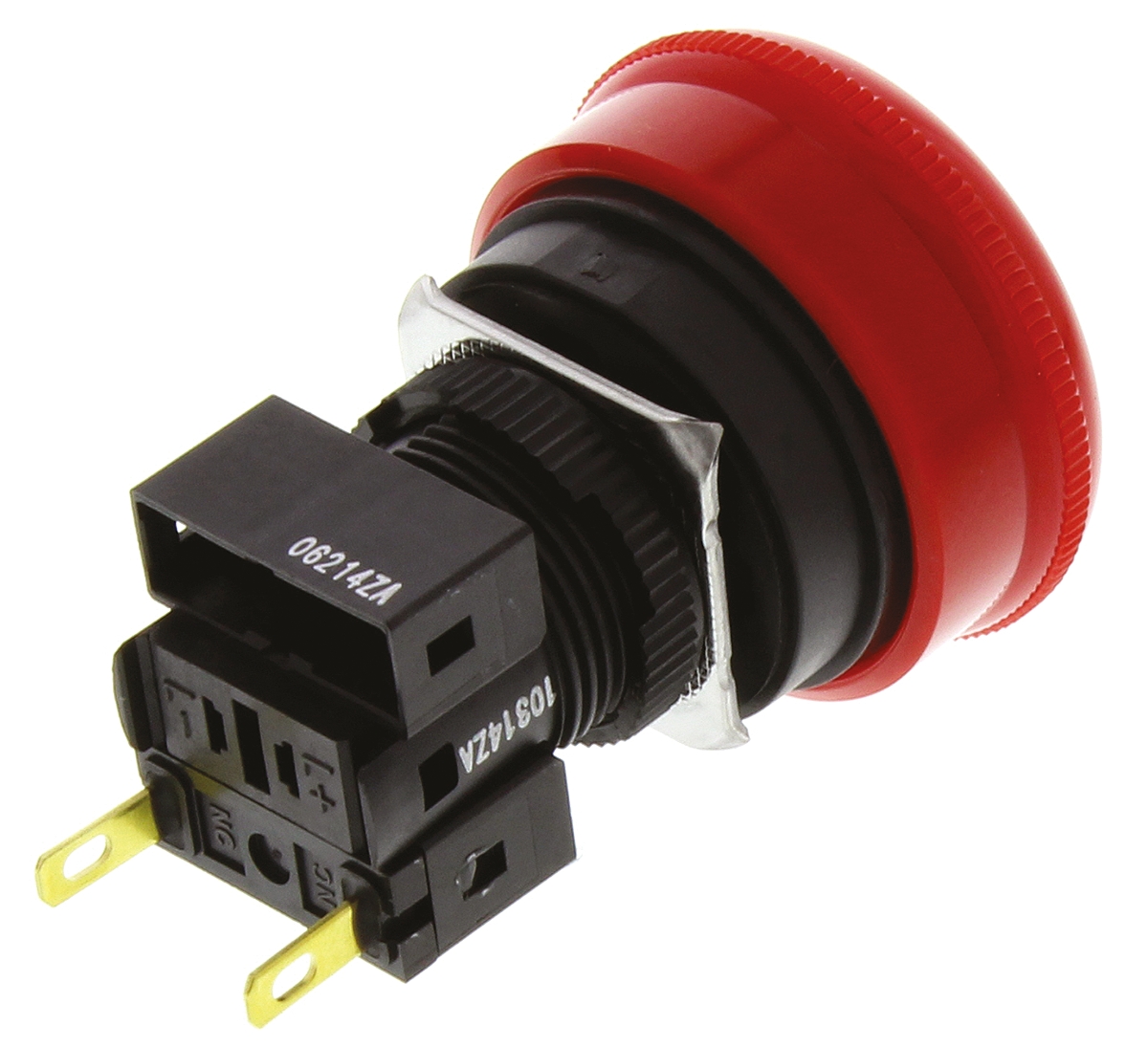 a165e-s-01 Omron A165E Series Twist Release Emergency Stop Push Button, Panel Mount, 16 mm Cutout, 1 NC, IP65