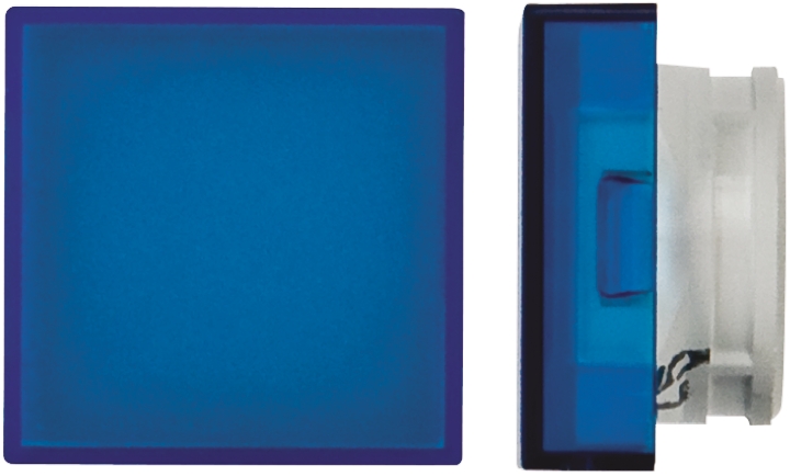 Omron Blue Square Push Button Lens for Use with A16 Series LED/Incandescent Lamp Push Button Switch