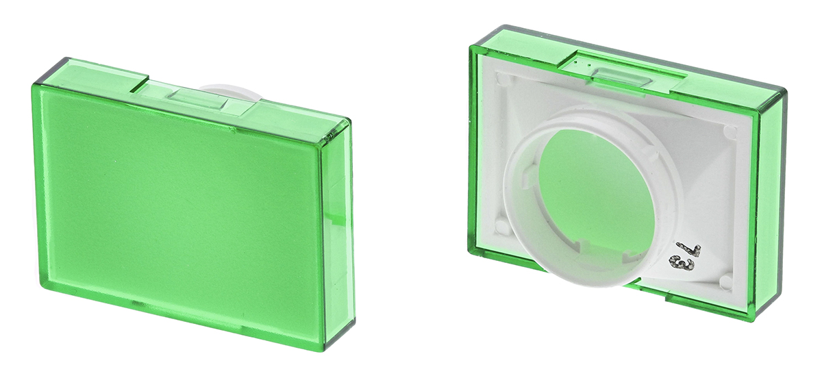 Omron Green Rectangular Push Button Lens for Use with A16 Series LED/Incandescent Lamp Push Button Switch