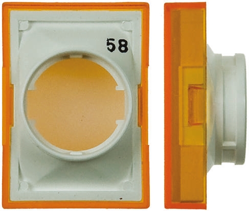 Omron Yellow Rectangular Push Button Lens for Use with A16 Series LED/Incandescent Lamp Push Button Switch