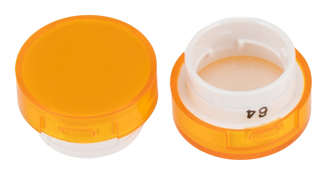 Omron Yellow Round Push Button Lens for Use with A16 Series LED/Incandescent Lamp Push Button Switch