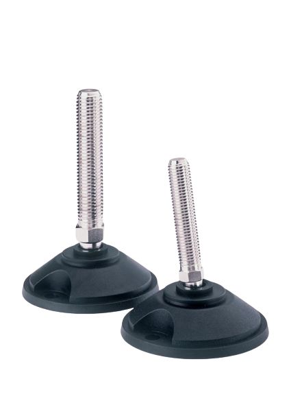 Nu-Tech Engineering M16 100 mm Dia. Adjustable Foot, Steel, 2000 kg Static Load Capacity 10 ° Tilt Angle