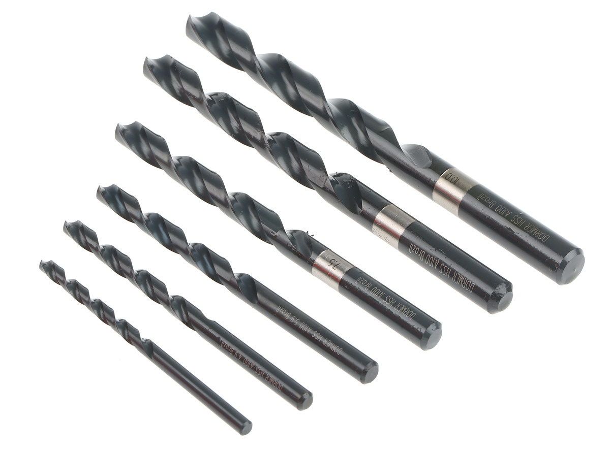 a190209 Dormer 91-Piece Twist Set for Multi-Material, 10 mm Max, 1 mm Min, High Speed Steel Bits