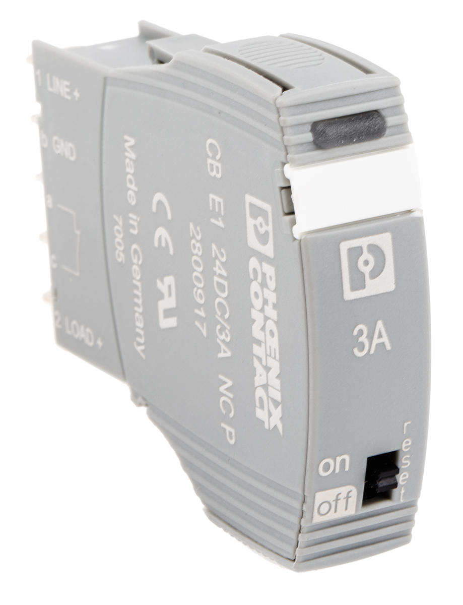 2800917 Phoenix Contact TRABTECH Electronic Circuit breaker 3A 24V CB E1, On Base Element
