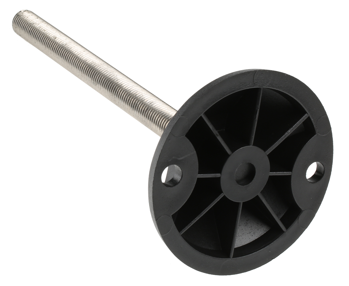 a195004 Nu-Tech Engineering M16 100 mm Dia. Adjustable Foot, Stainless Steel, 2000 kg Static Load Capacity 10 ° Tilt Angle