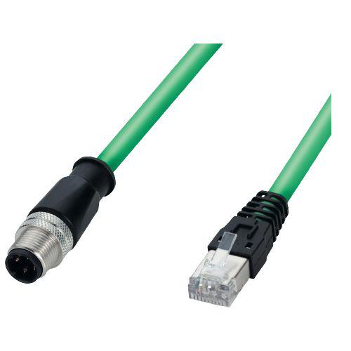 F Lutze Ltd, 300mm Cat5, Green RJ45 to Male RJ45 Male, Shielded, Terminated Polyurethane Sheath