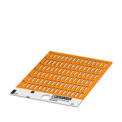 Phoenix Contact US-WMT Cable Binder Cable Marker, Orange, Pre-printed "Unlabeled", 0.6 → 50mm Cable, for