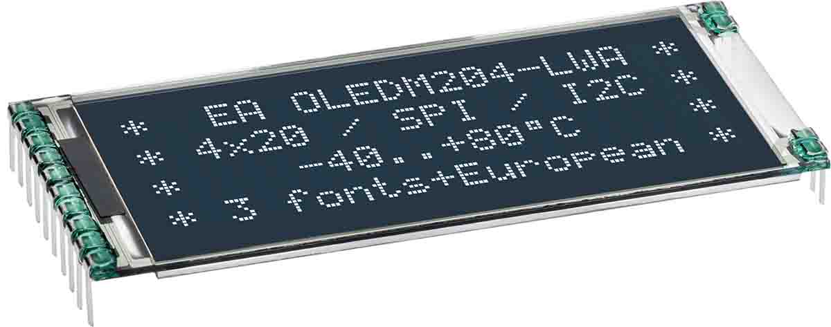 Display Visions 2in White OLED Display 4 x 20pixels I2C, SPI Interface
