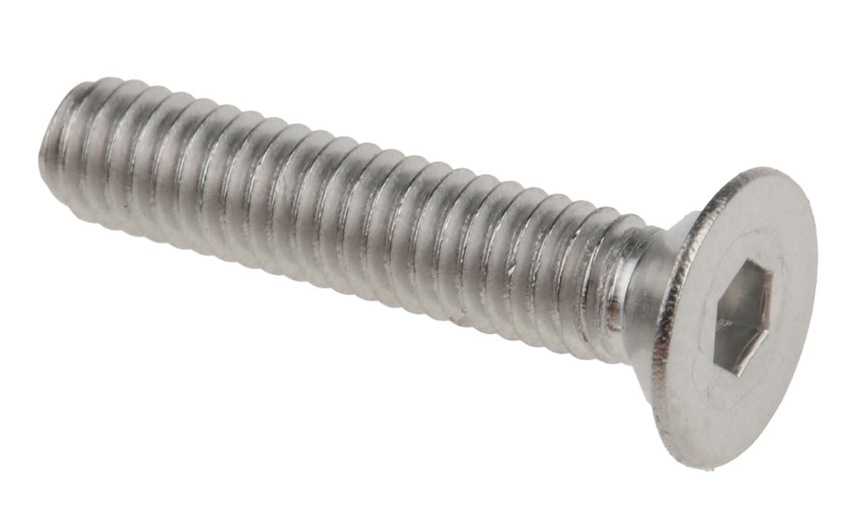 304-4895 RS PRO Plain Stainless Steel Hex Socket Countersunk Screw, ISO 10642, M4 x 20mm