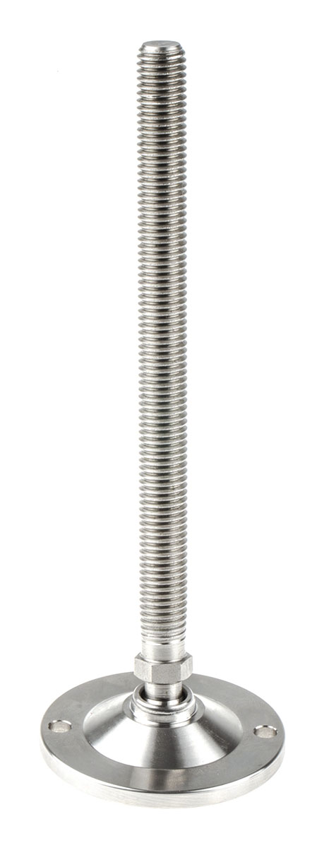 Nu-Tech Engineering M12 60 mm Dia. Adjustable Foot, Stainless Steel, 1250 kg Static Load Capacity 10 ° Tilt Angle