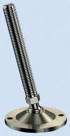 Nu-Tech Engineering M16 80 mm Dia. Adjustable Foot, Stainless Steel, 1750 kg Static Load Capacity 10 ° Tilt Angle