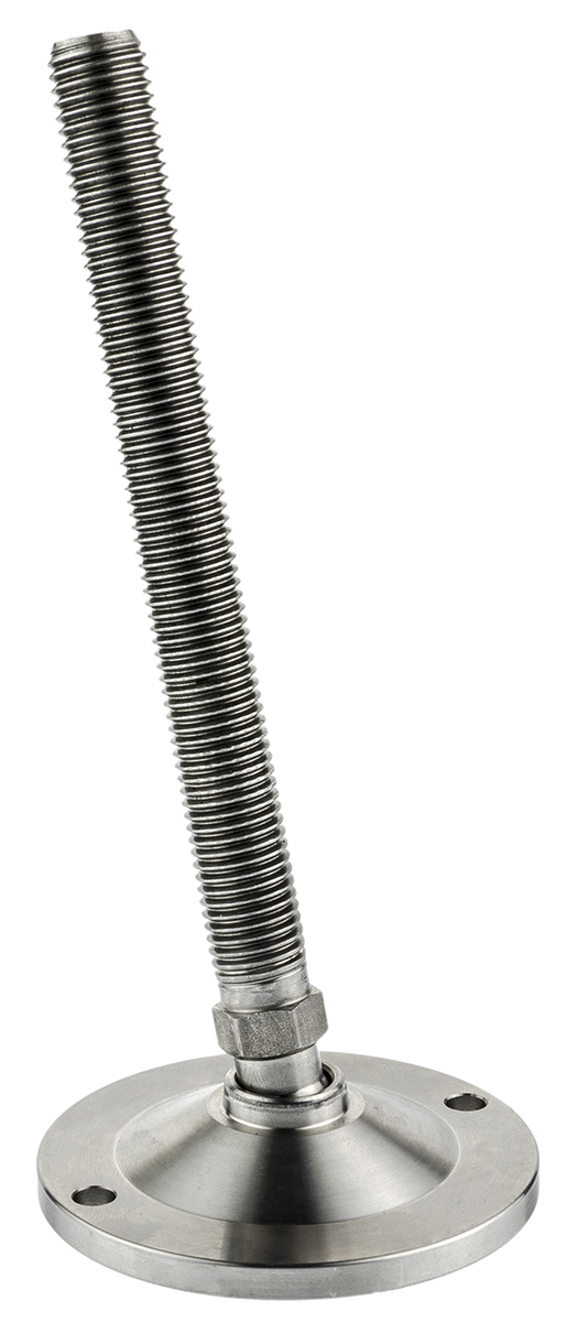 Nu-Tech Engineering M16 80 mm Dia. Adjustable Foot, Stainless Steel, 1750 kg Static Load Capacity 10 ° Tilt Angle