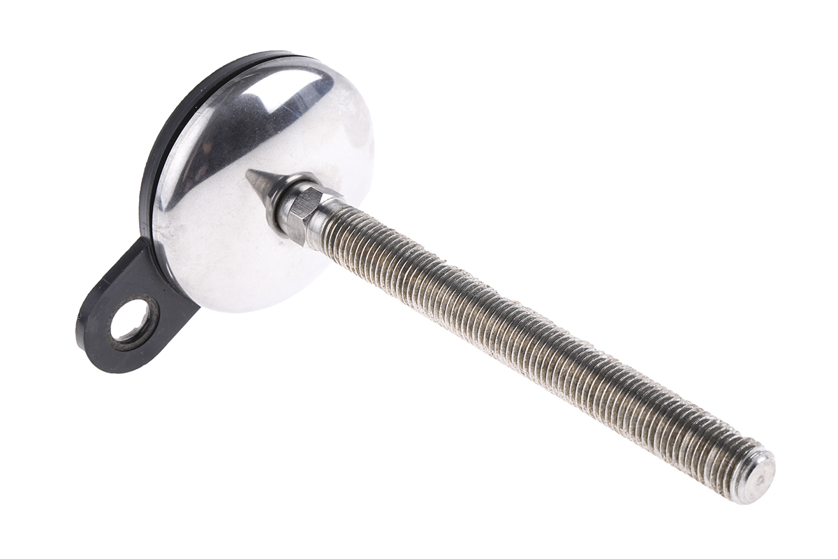 a205002 Nu-Tech Engineering M16 75 mm Dia. Adjustable Foot, Stainless Steel, 750 kg Static Load Capacity 3.5 ° Tilt Angle
