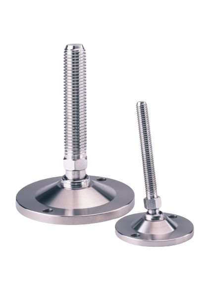 Nu-Tech Engineering M20 100 mm Dia. Adjustable Foot, Steel, 2500 kg Static Load Capacity 10 ° Tilt Angle