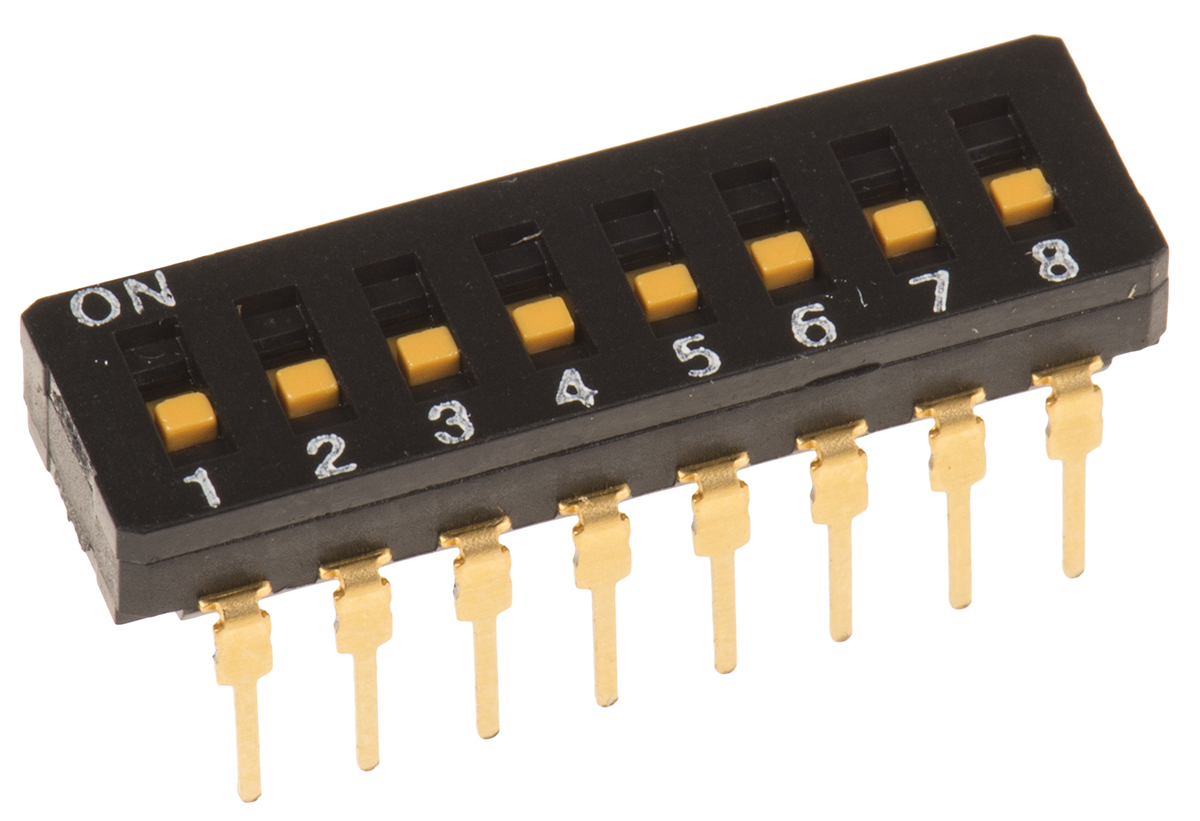 Omron 8 Way Through Hole DIP Switch 8P