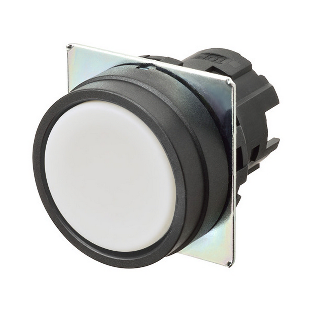 Omron A22N Series White Momentary Push Button Head, 22 mm Cutout, IP69K, IP67, IP66