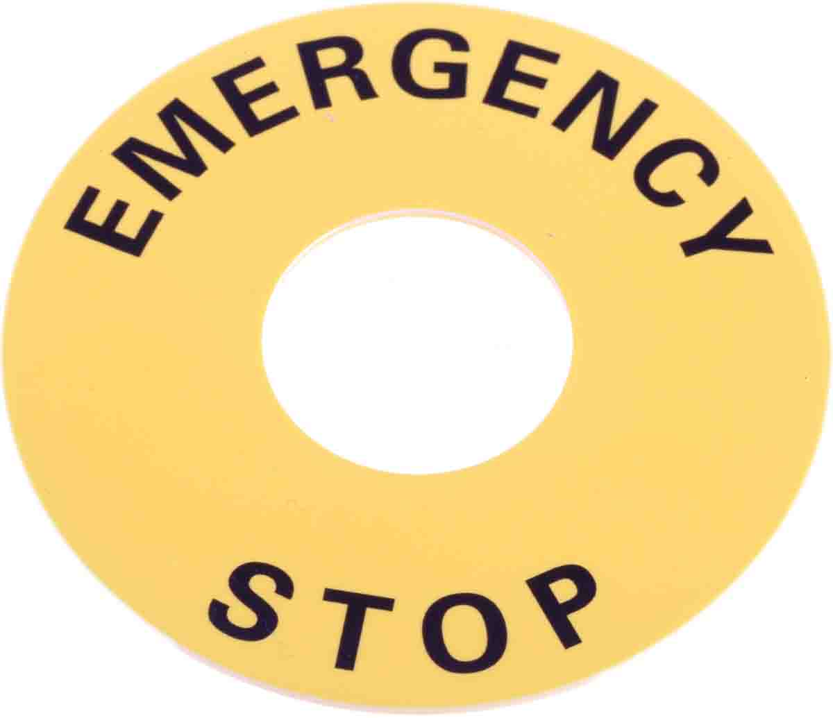 a22z-3466-1 Omron Legend Plate for Use with A22E E-Stop