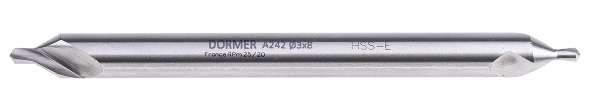 a24230x80 Dormer High Speed Steel-E, 8 mm Diameter 1, 100 mm Overall
