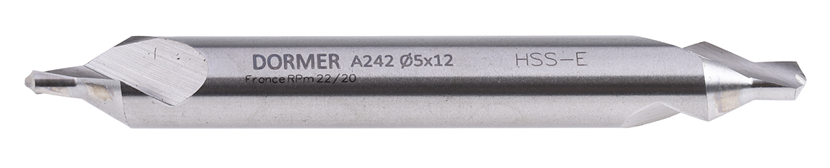 a24250x120 Dormer High Speed Steel-E, 12 mm Diameter 1, 100 mm Overall