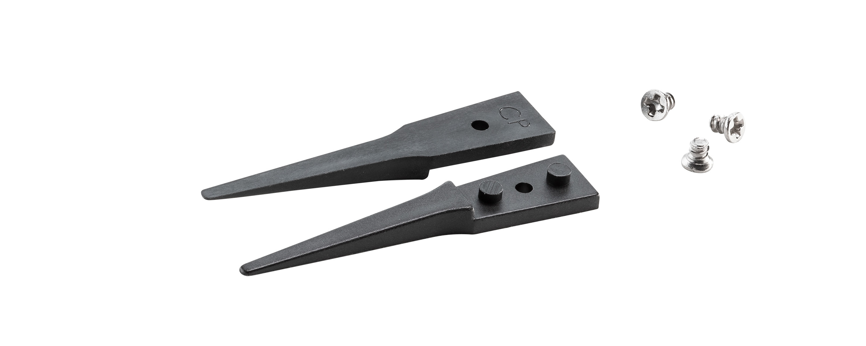 ideal-tek 40mm Polyetheretherketone, Carbon Fibre Straight Fine ESD Safe Tweezer Tips
