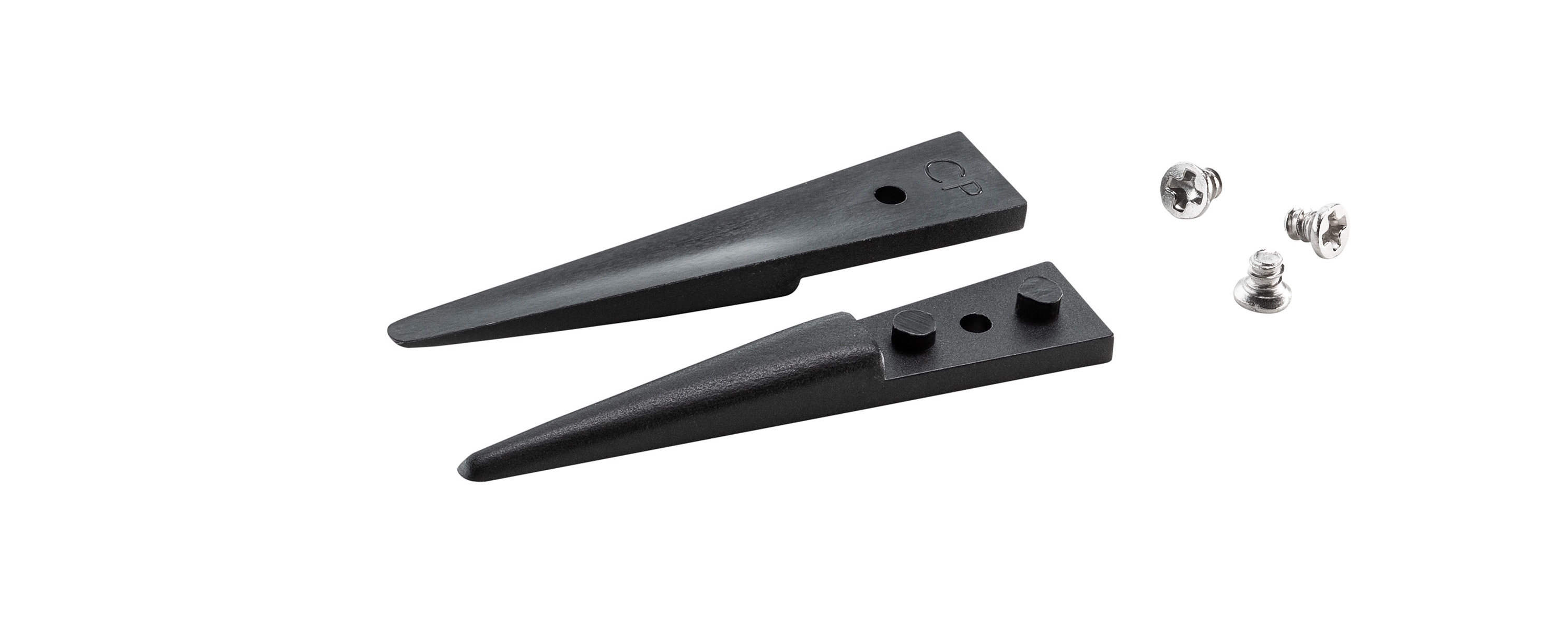ideal-tek 40 mm Polyetheretherketone Strong, Straight, Thick, Bevel ESD Safe Tweezer Tips