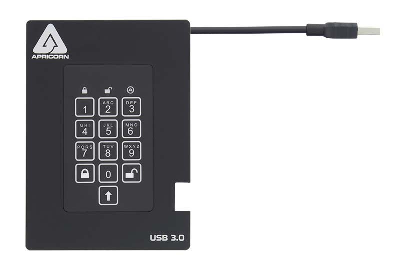 Apricorn Aegis Bio 3 Portable 2 TB External Portable Hard Drive