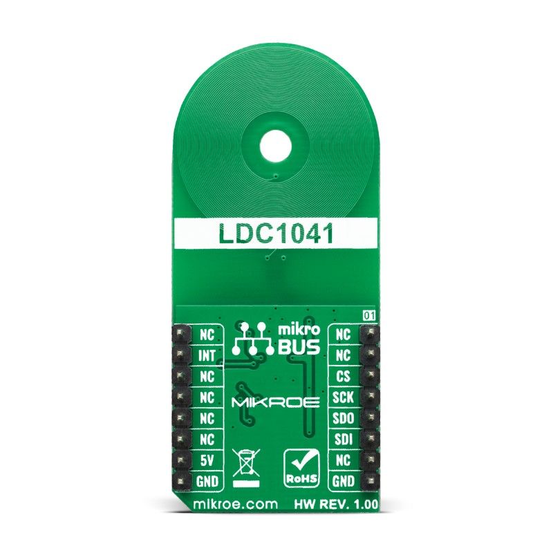 mikroe-4783 MikroElektronika LDC 2 Click Inductive Sensor Add On Board for LDC1041 mikroBUS Socket