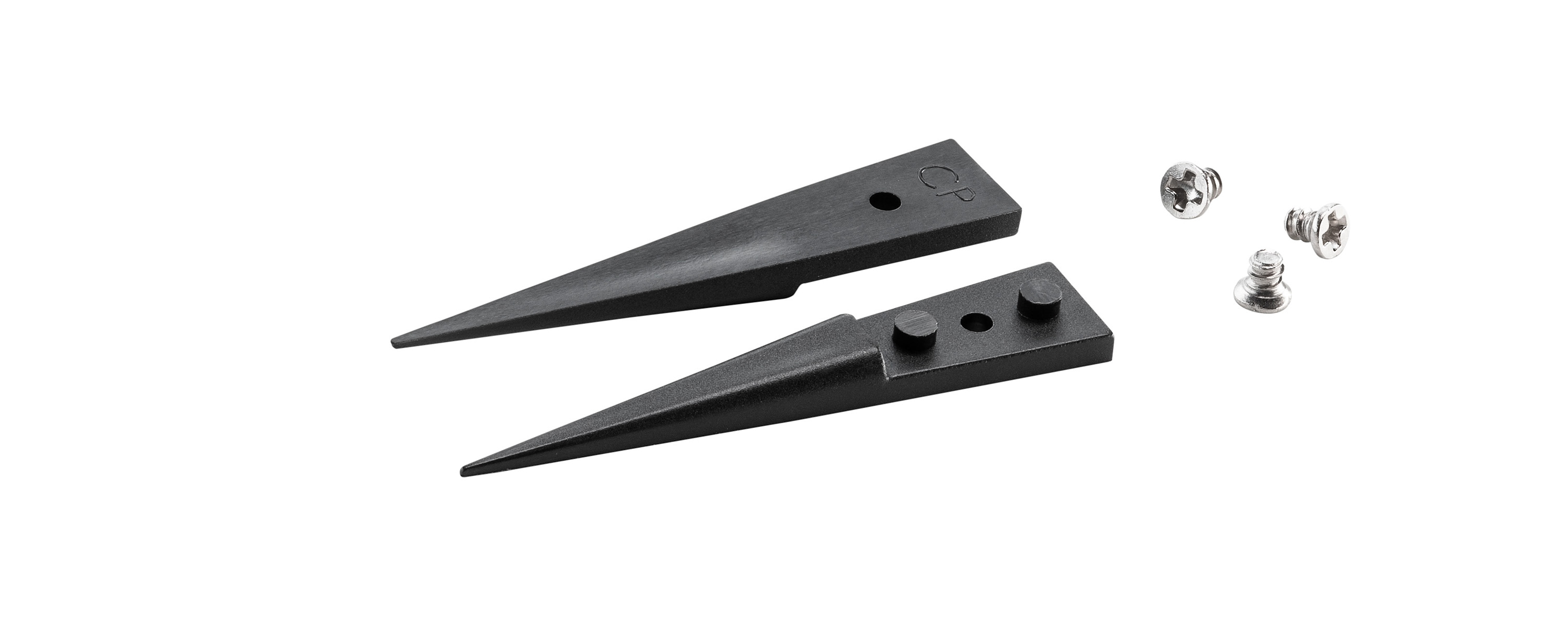 ideal-tek 40mm Carbon Fibre, Polyetheretherketone Pointed, Strong, Straight, Fine ESD Safe Tweezer Tips