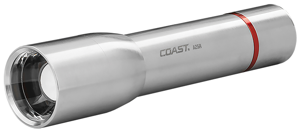 a25r Coast LED Torch Silver Rechargeable 725 lm, 6.25 in