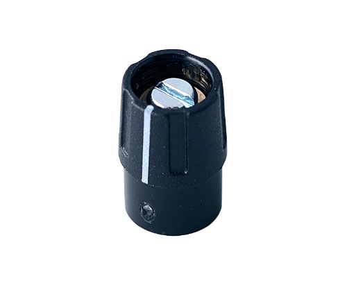 OKW 9 mm Knob Diameter Black Potentiometer Knob for 6 mm Shaft Round Shaft, A2609040