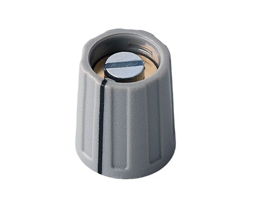 OKW 13 mm Knob Diameter Grey Potentiometer Knob for 6 mm Shaft Round Shaft, A2613048