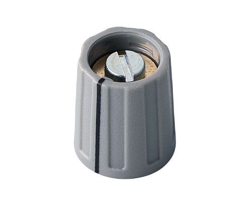 OKW 13 mm Knob Diameter Grey Potentiometer Knob for 6 mm Shaft Round Shaft, A2613068