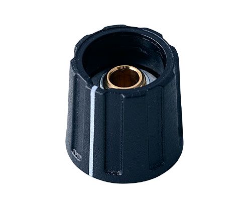 OKW 16 mm Knob Diameter Black Potentiometer Knob for 6 mm Shaft Round Shaft, A2616040