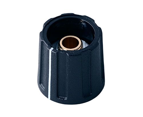 OKW 16 mm Knob Diameter Black Potentiometer Knob for 6 mm Shaft Round Shaft, A2616630