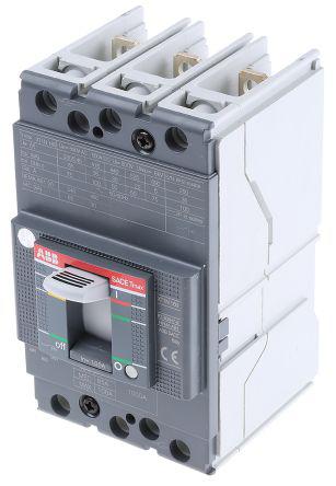 1sda067416r1 3P 100 A MCCB Molded Case Circuit Breaker, Breaking Capacity 36 kA, DIN Rail Mount Protecta XT1N
