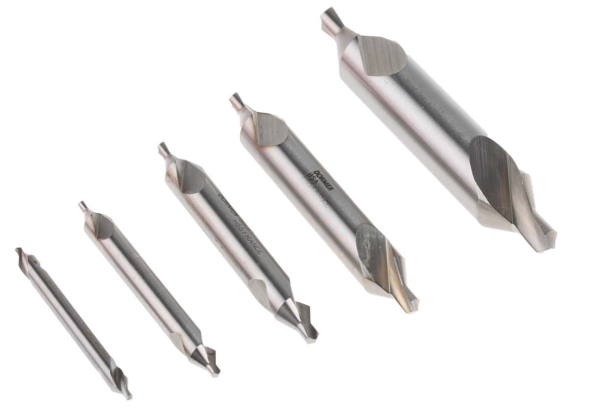 Dormer 5-Piece Twist Set for Multi-Material, 63.5 mm Max, 38.1 mm Min, High Speed Steel Bits