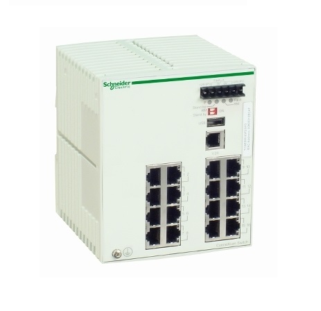 Schneider Electric TCSESM, Managed 16 Port Network Switch With PoE RJ-45