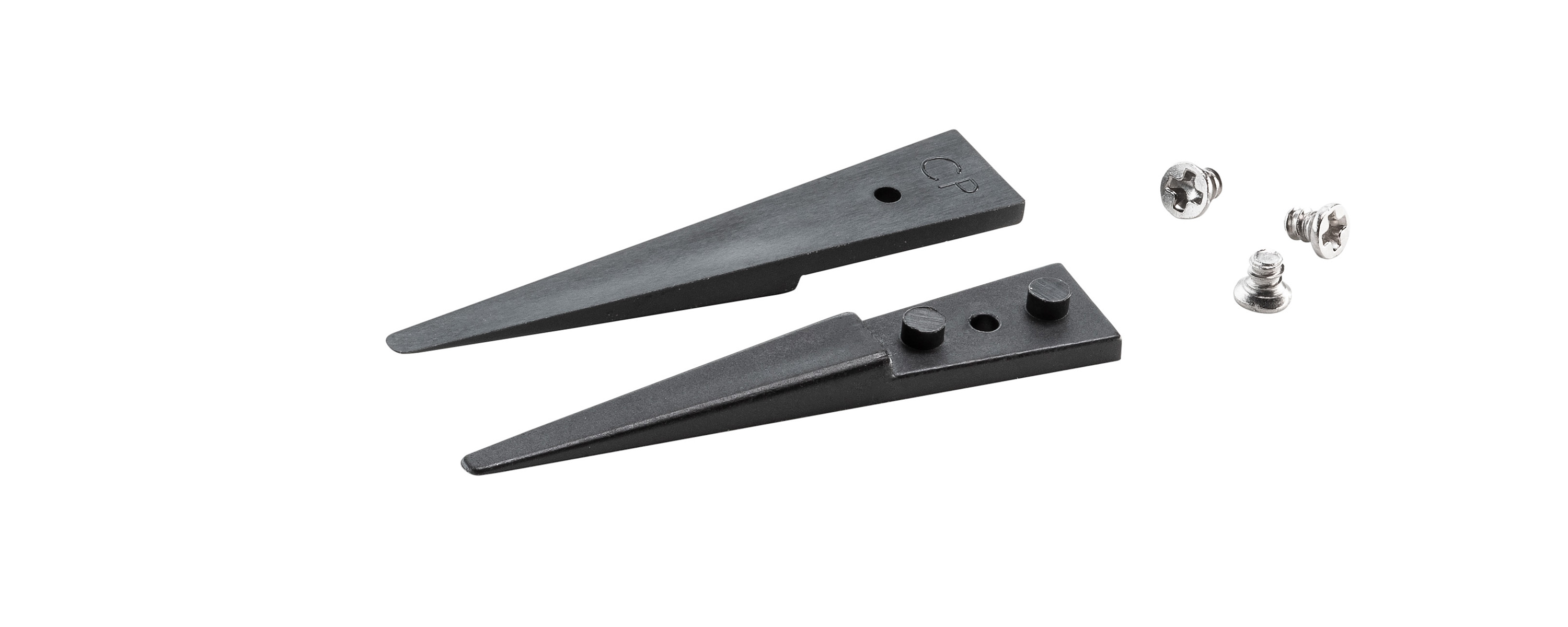 ideal-tek 40mm Carbon Fibre, Polyetheretherketone Flat, Round, Straight, Very Fine ESD Safe Tweezer Tips