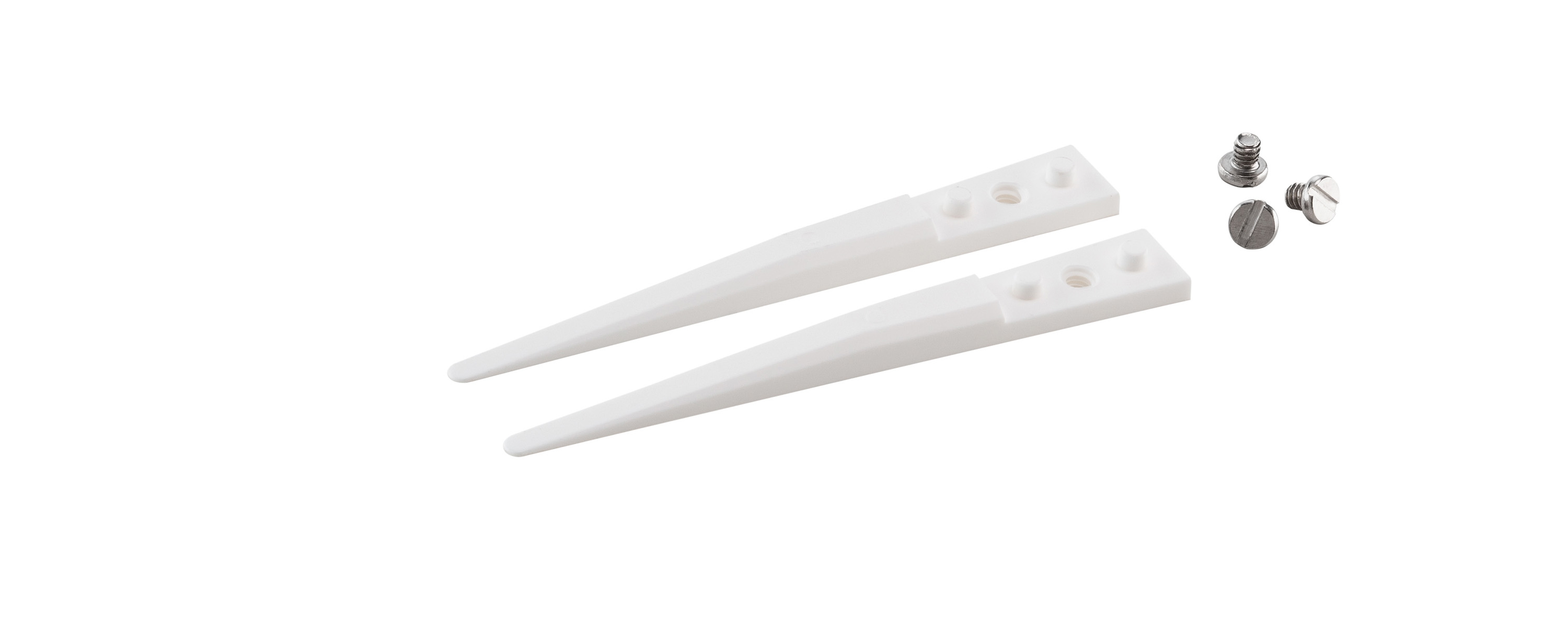 ideal-tek 50mm Aluminium, Zirconia Aluminium Flat, Straight, Fine, Round Tweezer Tips