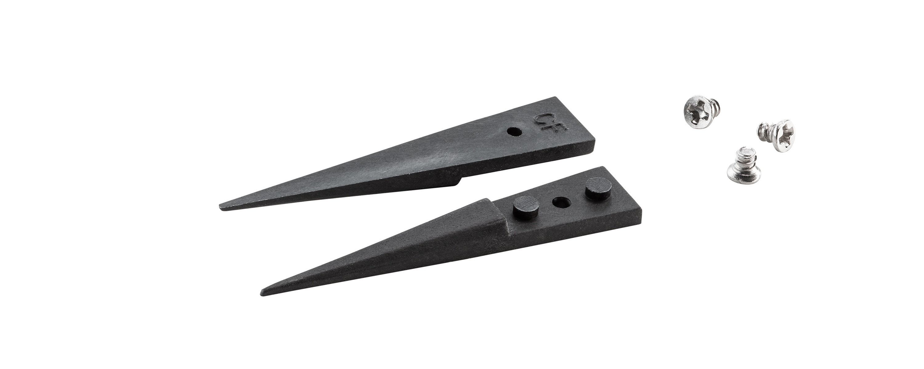 ideal-tek 40 mm Carbon Fibre, Plastic Straight, Pointed, Very Fine ESD Safe Tweezer Tips