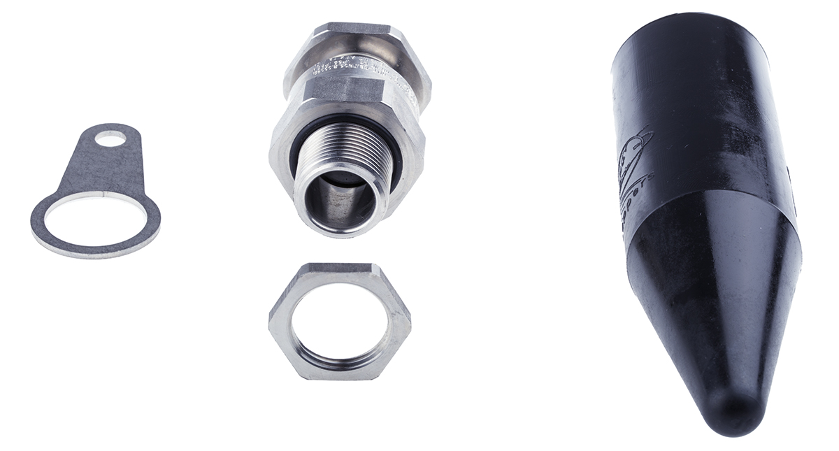 Peppers Stainless Steel Cable Gland Kit, M20 Thread, 9.6 mm min., 14 mm max., IP68, IP66