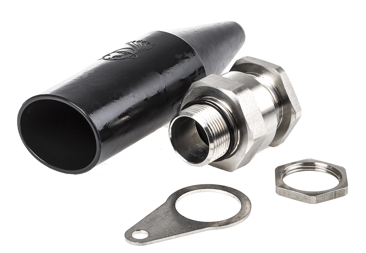 Peppers Stainless Steel Cable Gland Kit, M25 Thread, 13.5 mm min., 20 mm max., IP66, IP68