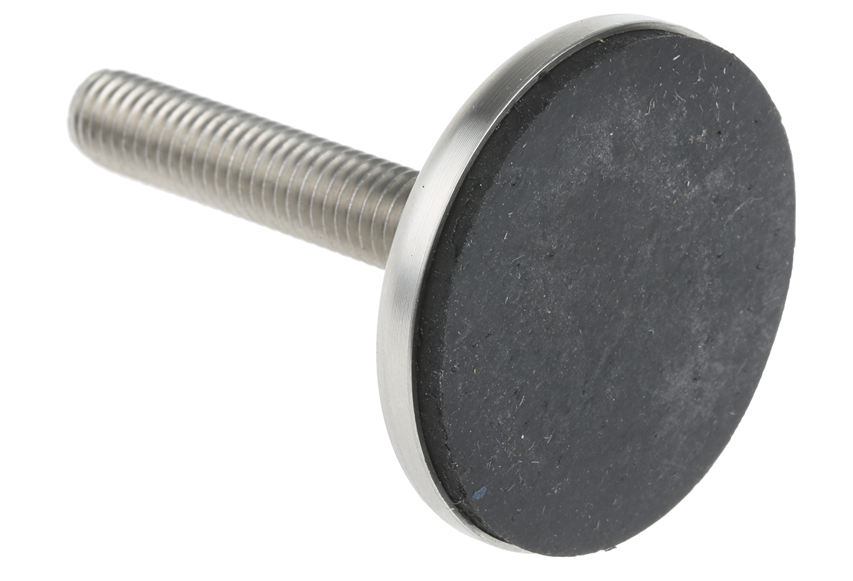 a300001 Nu-Tech Engineering M8 40 mm Dia. Adjustable Foot, Stainless Steel, 450 kg Static Load Capacity