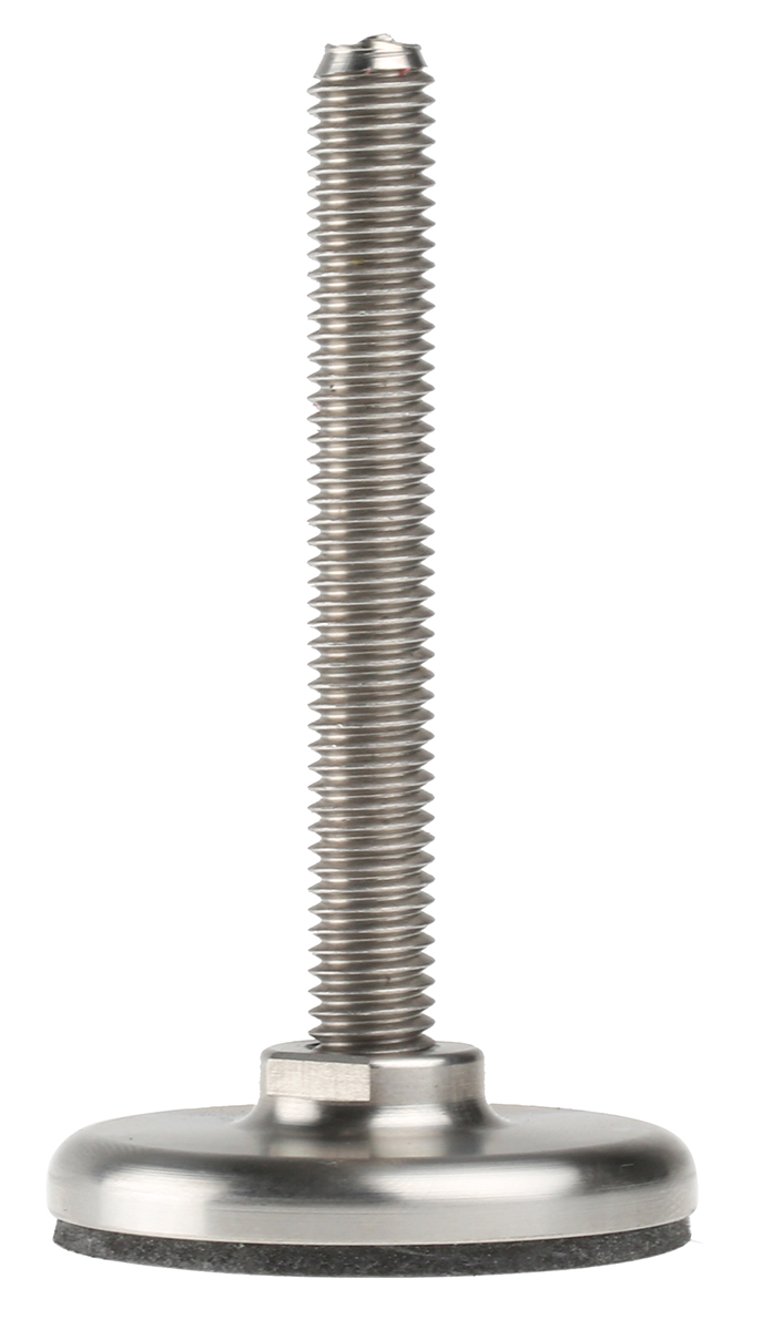 a300002 Nu-Tech Engineering M8 40 mm Dia. Adjustable Foot, Stainless Steel, 450 kg Static Load Capacity