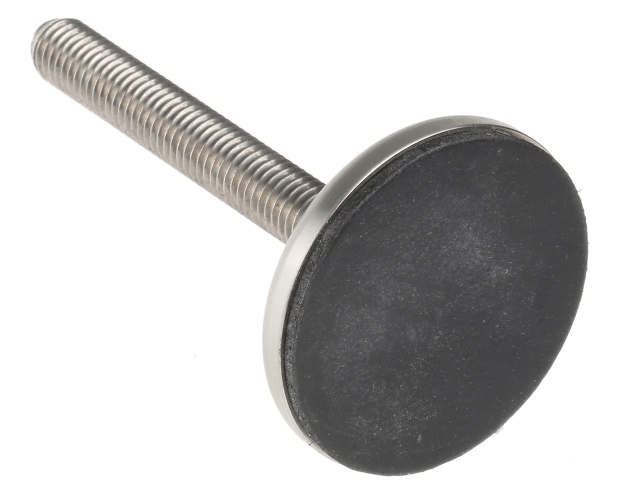 a300002 Nu-Tech Engineering M8 40 mm Dia. Adjustable Foot, Stainless Steel, 450 kg Static Load Capacity