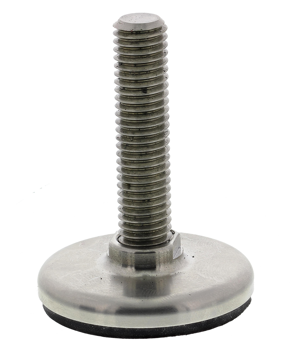 a300003 Nu-Tech Engineering M10 40 mm Dia. Adjustable Foot, Stainless Steel, 600 kg Static Load Capacity