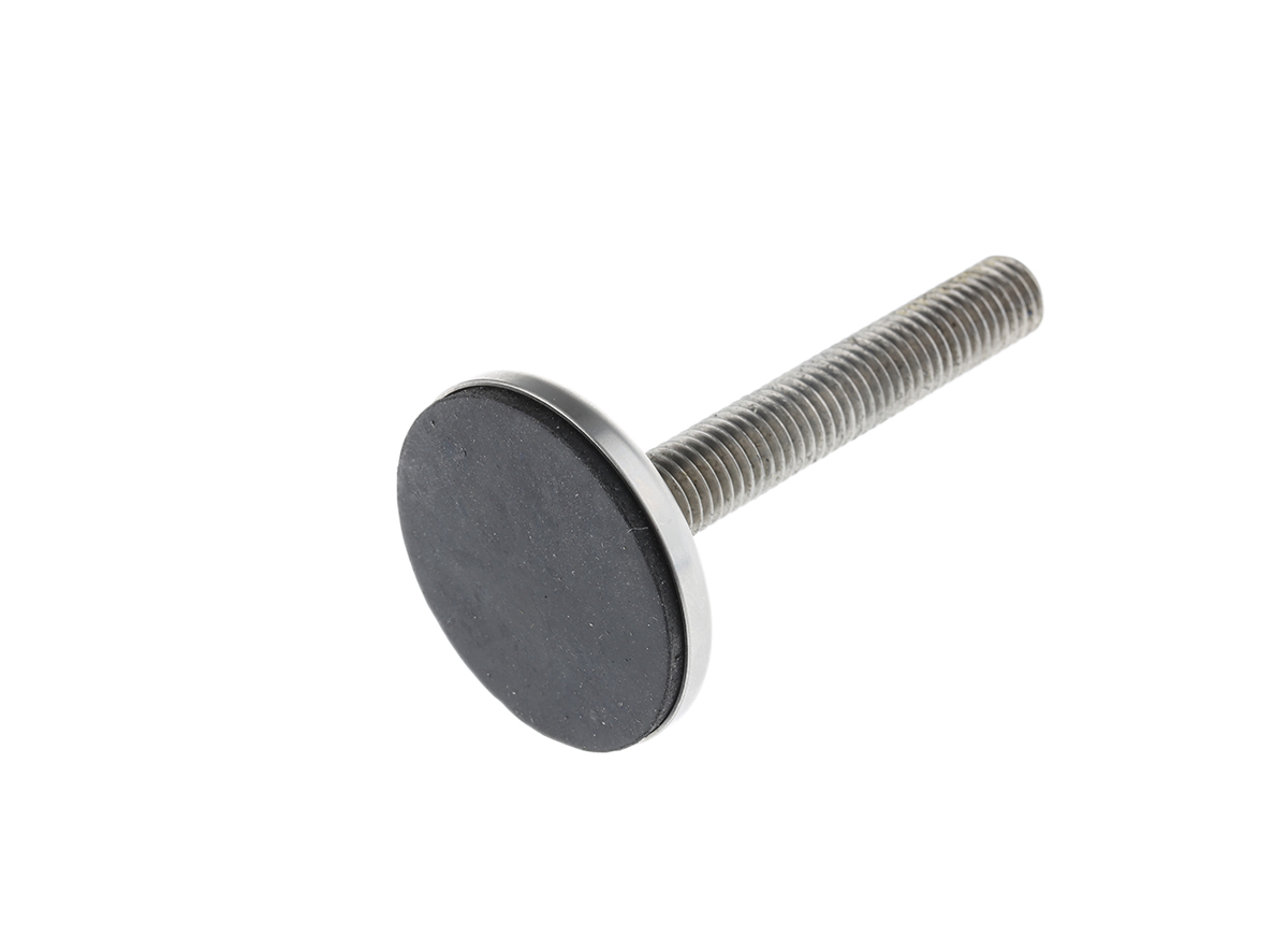 Nu-Tech Engineering M10 40 mm Dia. Adjustable Foot, Stainless Steel, 600 kg Static Load Capacity
